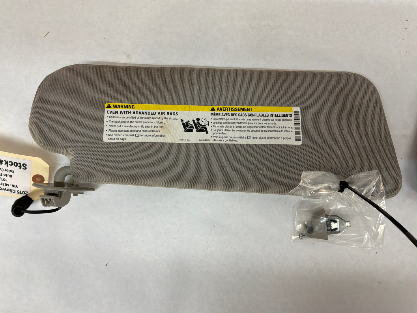 2015 Chevy SS Sedan RH & LH Sun Visor Sunvisor Shade OEM