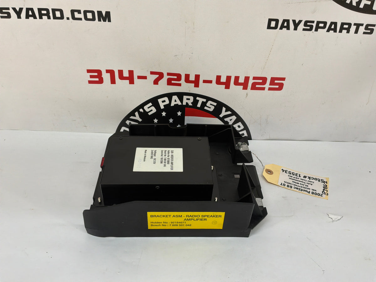2008 Pontiac G8 GT Radio Stereo Speaker Amplifier OEM - Day's Parts Yard