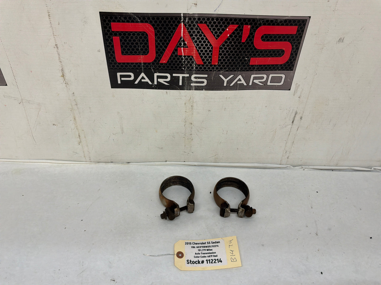 2014 Chevy SS Sedan Factory Exhaust Muffler Clamps OEM