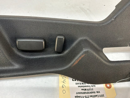 2011 Cadillac CTS-V Coupe LH Driver Recaro Front Seat Controls Buttons Outer Finish Panel OEM