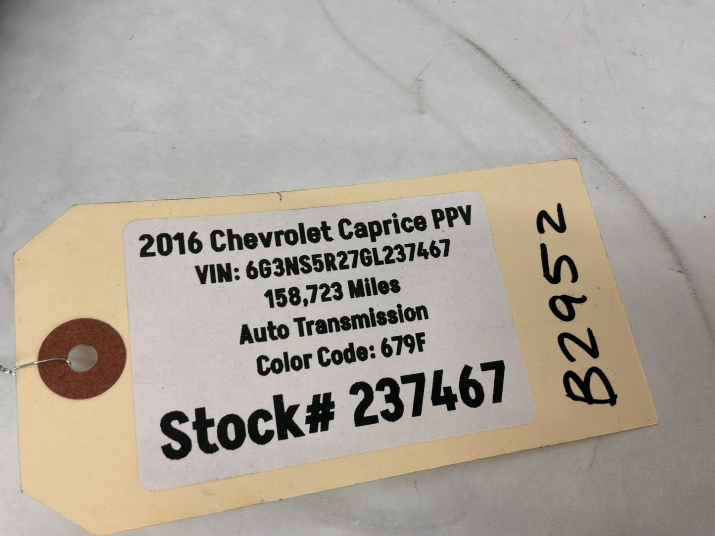 2016 Chevy Caprice PPV LH Driver Exterior Mirror Black OEM