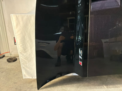 2014 Chevy Camaro ZL1 Hood w/ Carbon Fiber Scoop Vent Insert Black OEM