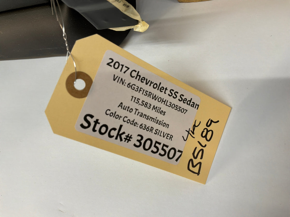 2017 Chevy SS Sedan Rear Seats Black Leather Alcantara Suede OEM