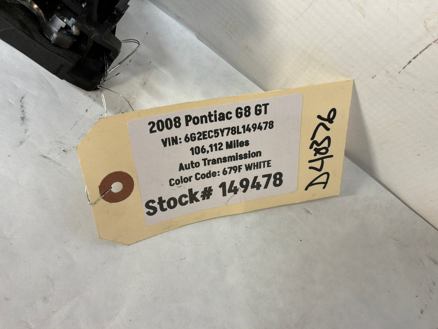 2008 Pontiac G8 GT Front LH Driver Interior Door Handle OEM