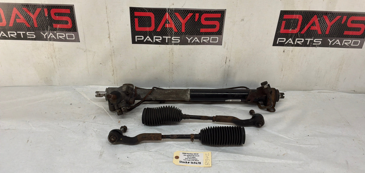 2008 Pontiac G8 GT Power Steering Rack and Pinion Gear Assembly  OEM
