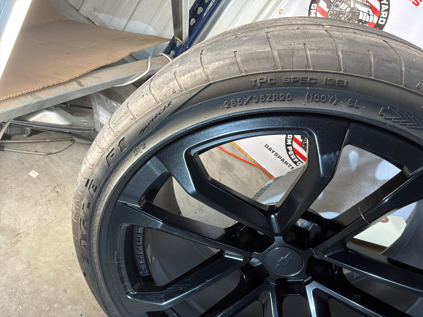 2014 Chevy Camaro ZL1 Factory OEM Wheels Rims and Goodyear Eagle F1 Tires 20X10 20X11