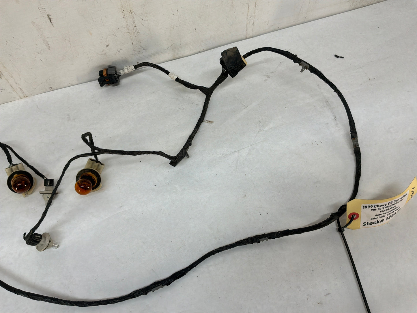 1999 Chevy C5 Corvette Front Bumper Fog Light Wire Wiring Harness OEM
