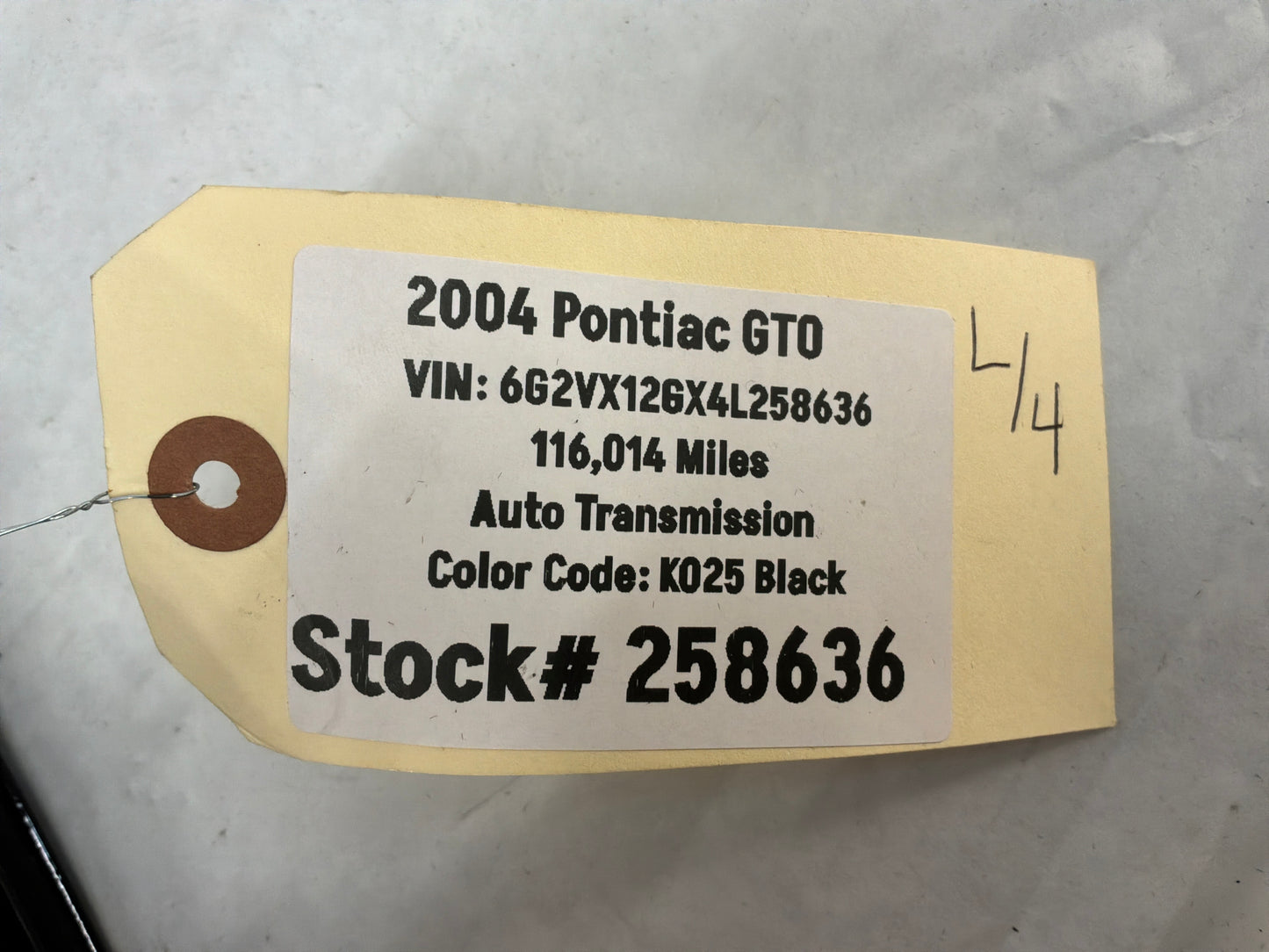 2004 Pontiac GTO LH Driver Exterior Out Side Mirror Black OEM