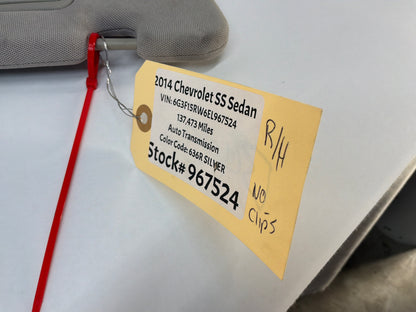 2014 Chevy SS Sedan RH & LH Sun Visor Sunvisor Shade OEM
