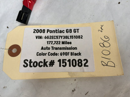 2008 Pontiac G8 GT RH & LH Sunvisor Sun Visor Shade w/ Clips OEM