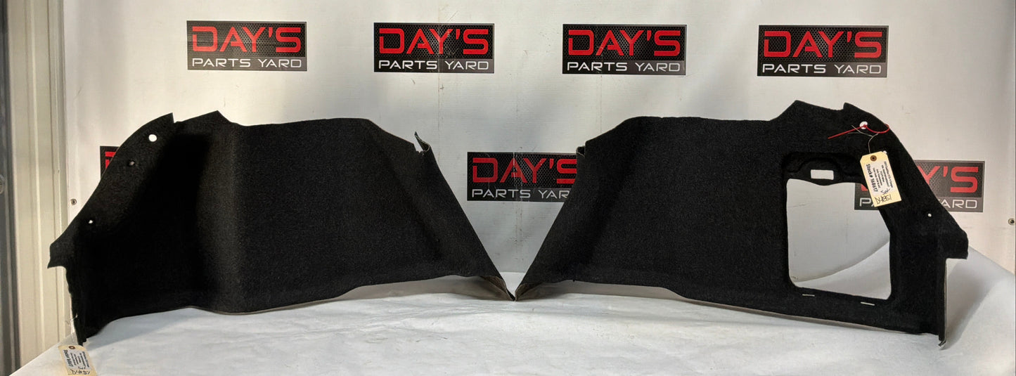 2011 Cadillac CTS-V Coupe RH & LH Interior Quarter Trunk Carpet Felt Liner Trim Panels OEM