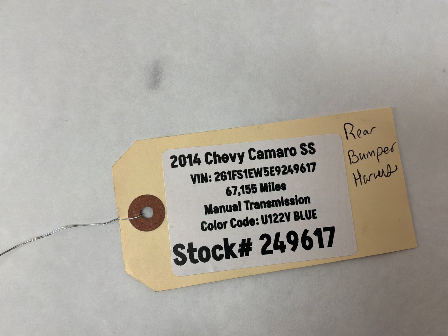 2014 Chevy Camaro SS Rear Bumper Tail Light Lamp Wire Wiring Harness OEM