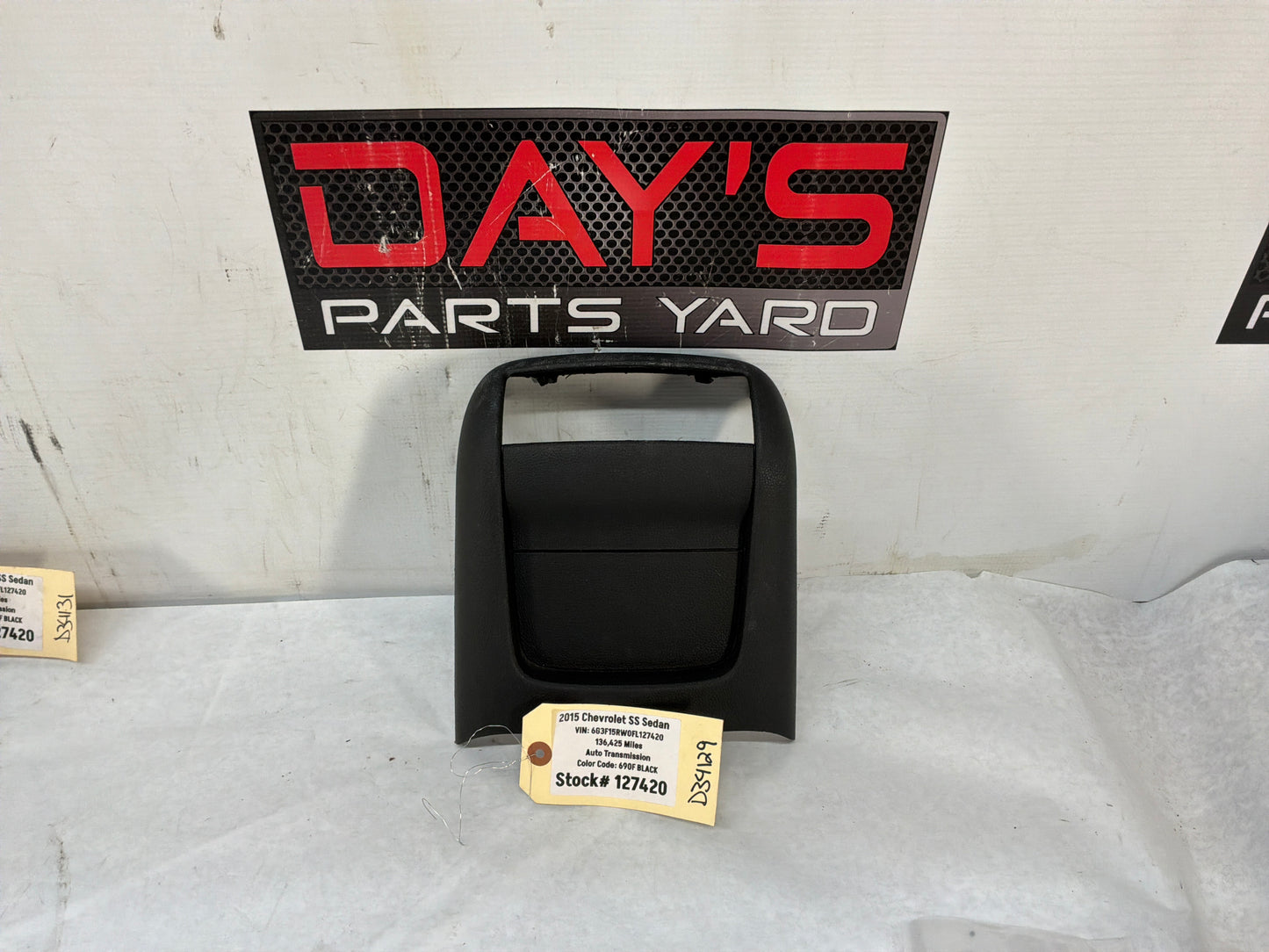 2014 Chevy SS Sedan Center Console Rear Cover Trim Panel OEM - Day's Parts Yard