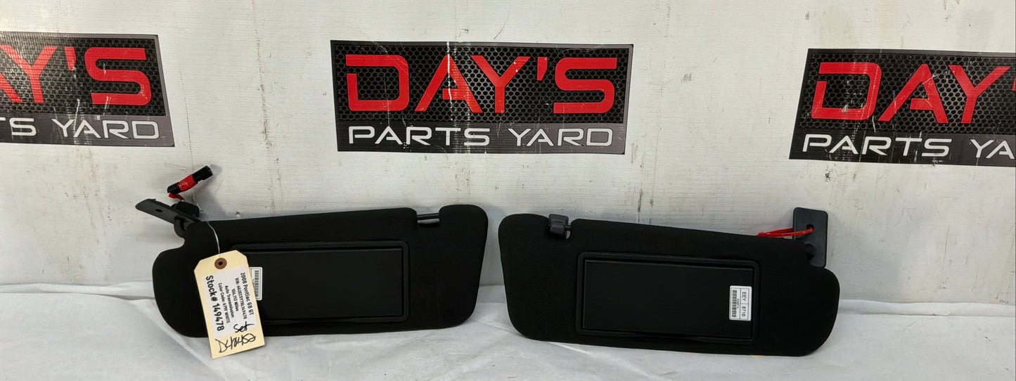 2008 Pontiac G8 Base RH & LH Sunvisor Sun Visor Shade w/ Clips OEM
