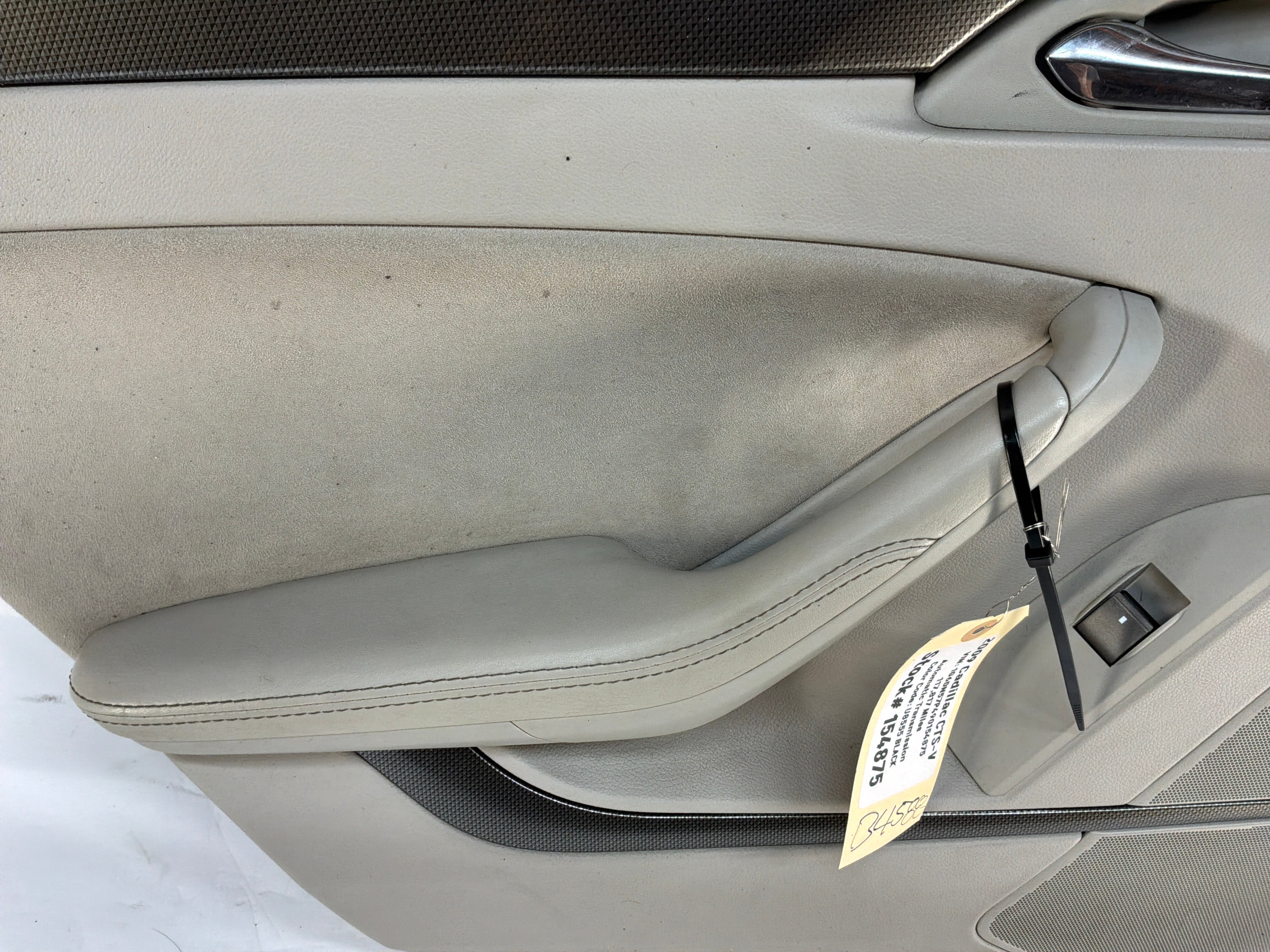 2009 Cadillac CTS-V LH Driver Rear Interior Door Panel OEM Titanium