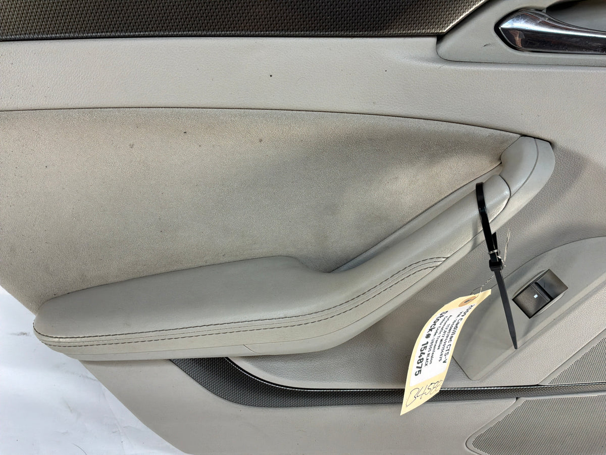 2009 Cadillac CTS-V LH Driver Rear Interior Door Panel OEM Titanium