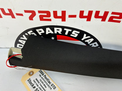2006 Pontiac GTO RH Passenger Windshield Interior A Pillar Trim Top Roof Cover Panel OEM