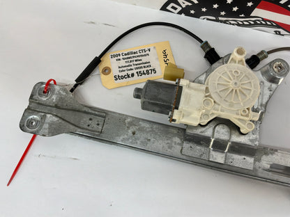 2009 Cadillac CTS-V RH Passenger Rear Window Regulator w/ Motor OEM