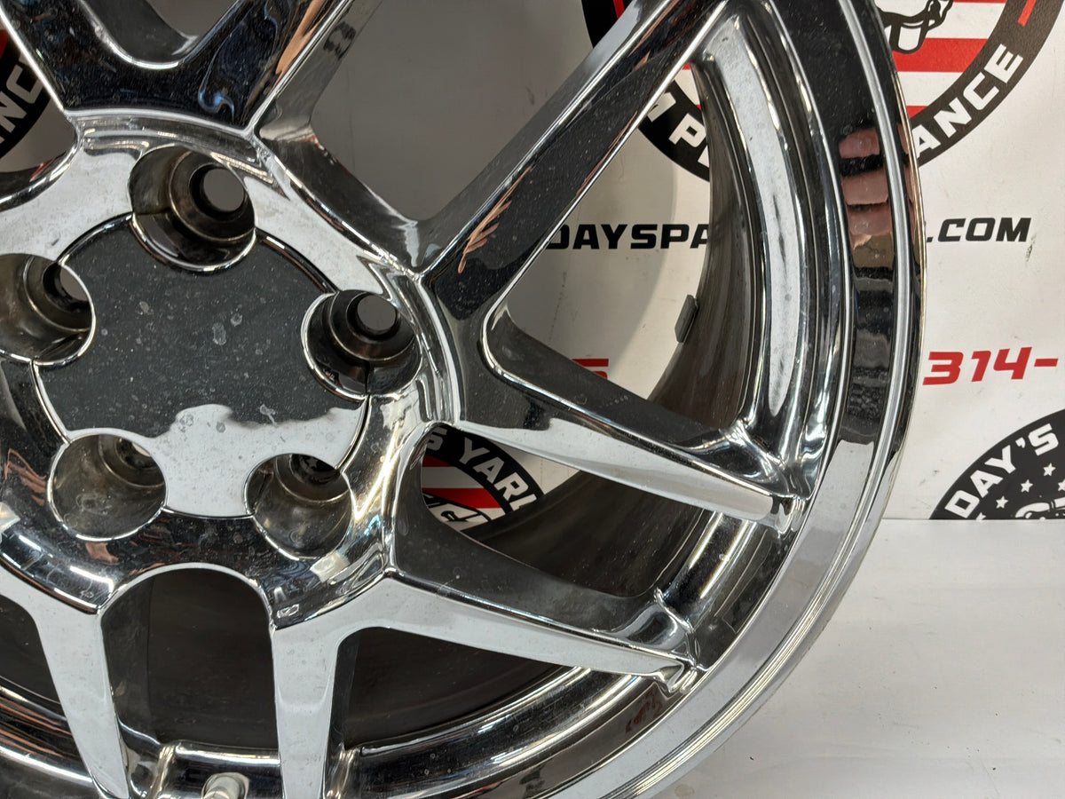 2002 Chevy C5 Corvette Z06 Replica Triple Chrome Rear Wheel Rim 18x9.5