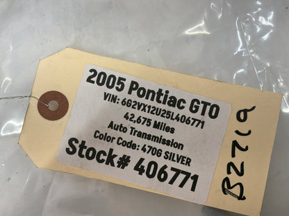 2005 Pontiac GTO Front Suspension Cradle K Member Hardware Bolts OEM