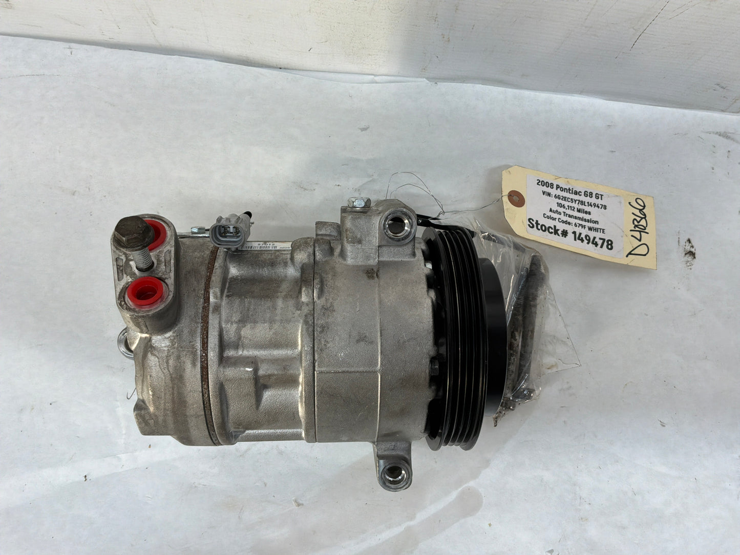 2008 Pontiac G8 GT A/C Air Conditioner Compressor Bracket w/ Hardware OEM