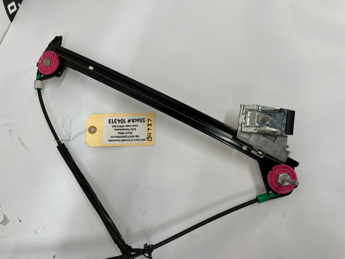 2002 Chevy Corvette Convertible LH Driver Front Window Regulator w/ Motor OEM