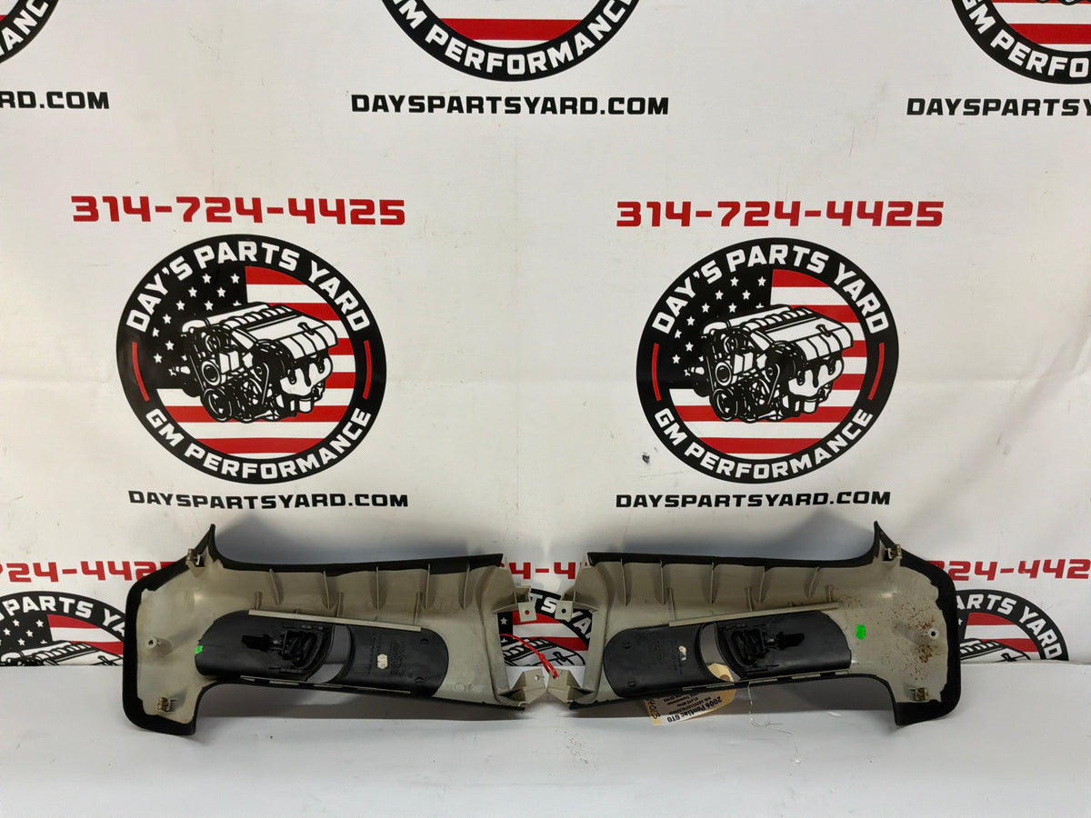2006 Pontiac GTO RH & LH Interior Upper B Pillar Seat Belt Trim Panel Moldings OEM