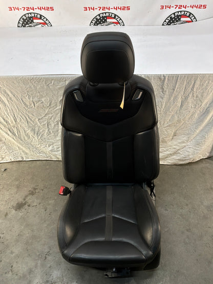2017 Chevy SS Sedan Front LH Driver Seat Black Leather Alcantara Suede OEM