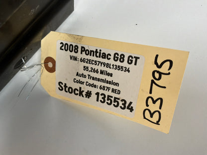 2008 Pontiac G8 GT Transmission Tunnel Rear Underbody Bracket Frame Brace OEM