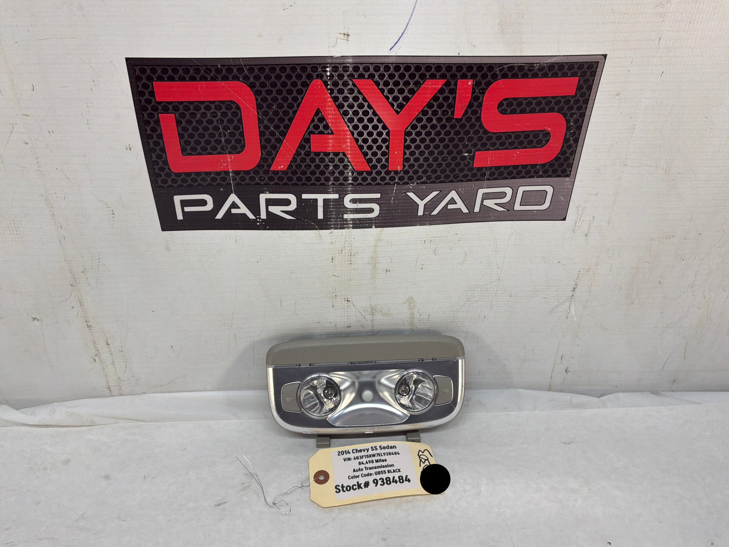 2014 Chevy SS Sedan Over Head Rear Dome Map Light OEM - Day's Parts Yard