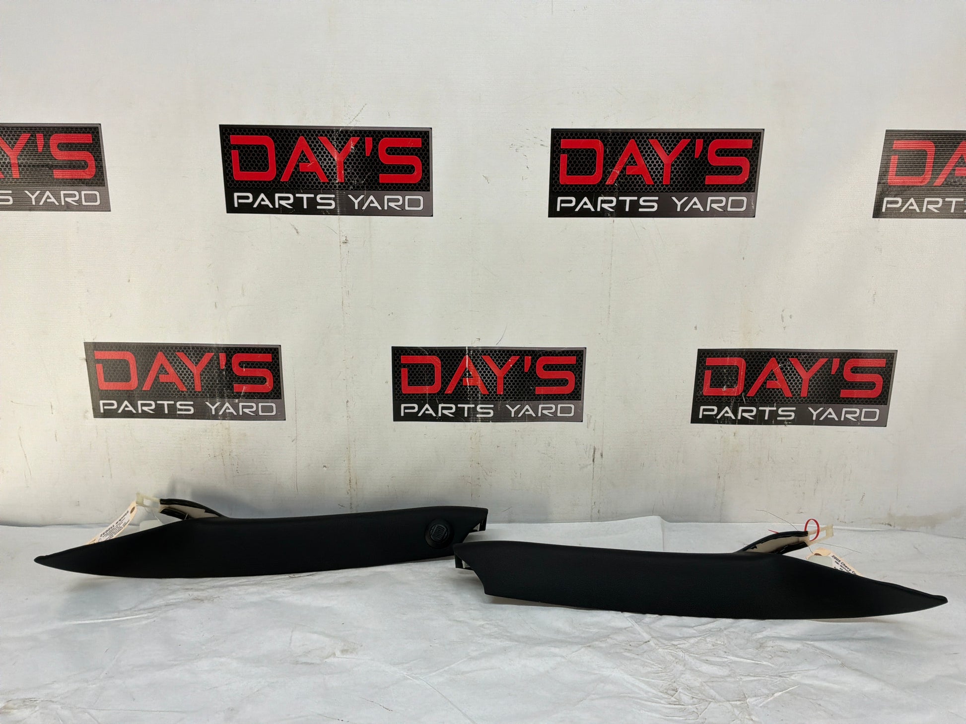 2005 Chevy C6 Corvette RH & LH Interior A Pillar Trim Panels Black OEM - Day's Parts Yard