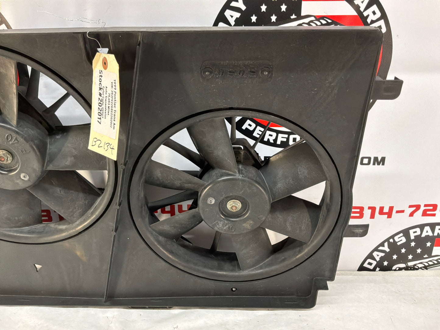 1999 Pontiac Trans Am WS6 Dual Radiator Electric Cooling Fans Assembly OEM