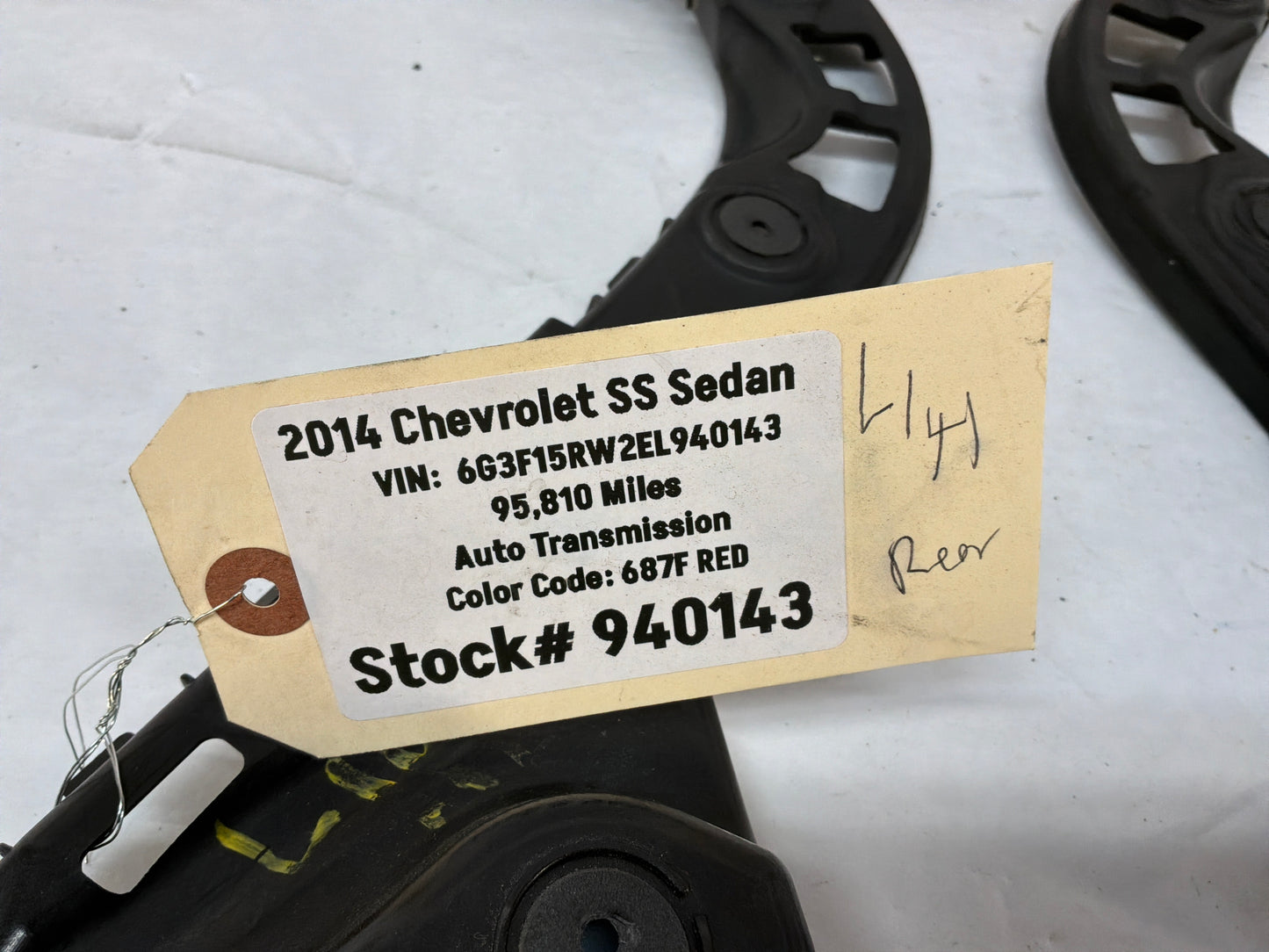 2014 Chevy SS Sedan RH & LH Rear Bumper Brackets Guides Supports OEM