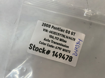2008 Pontiac G8 GT Interior Kick Panel Fuse Box Cover Panel Door Trim OEM