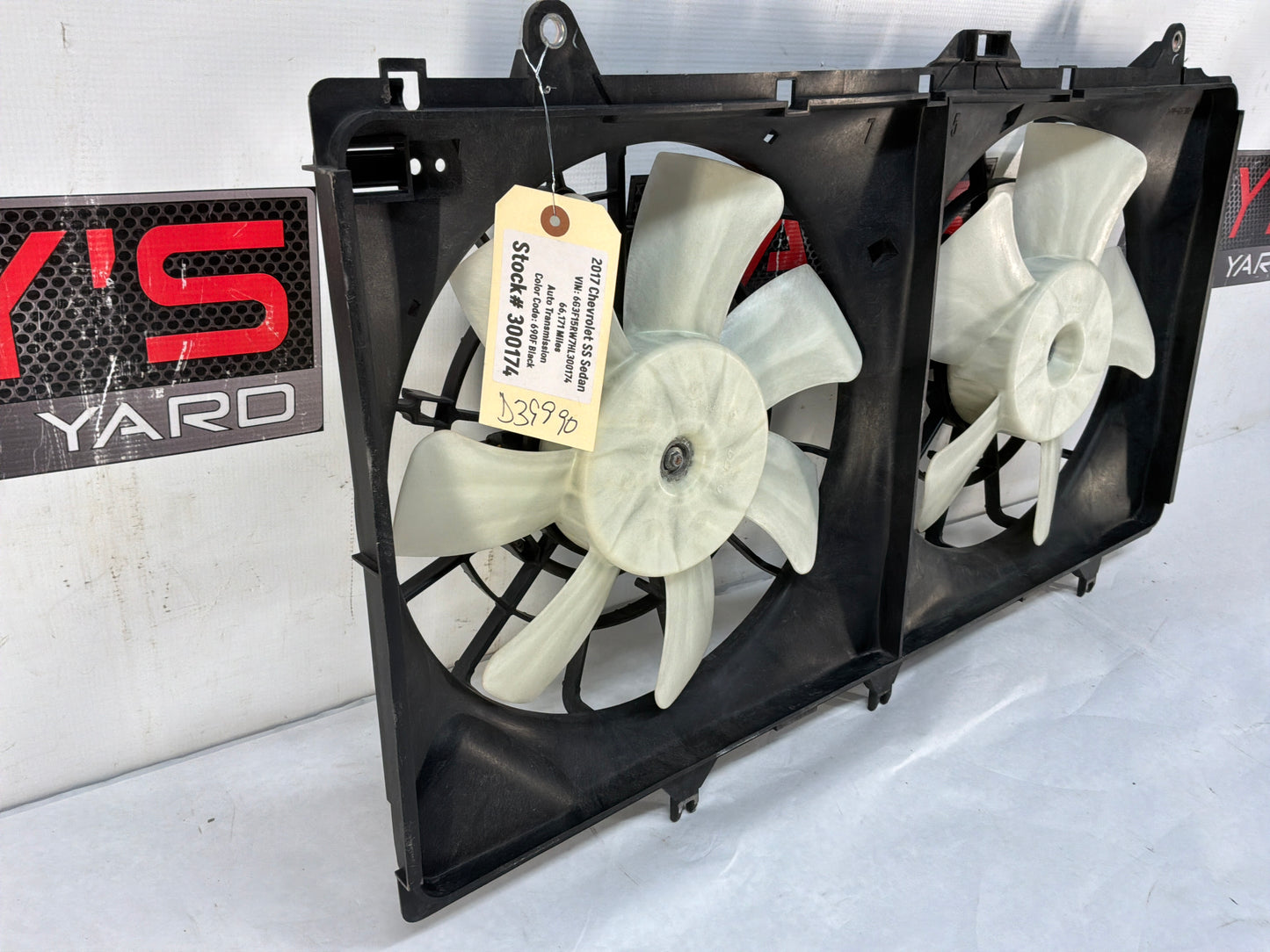 2017 Chevy SS Sedan Radiator Duel Dual Electric Coolant Cooling Fan Assembly OEM