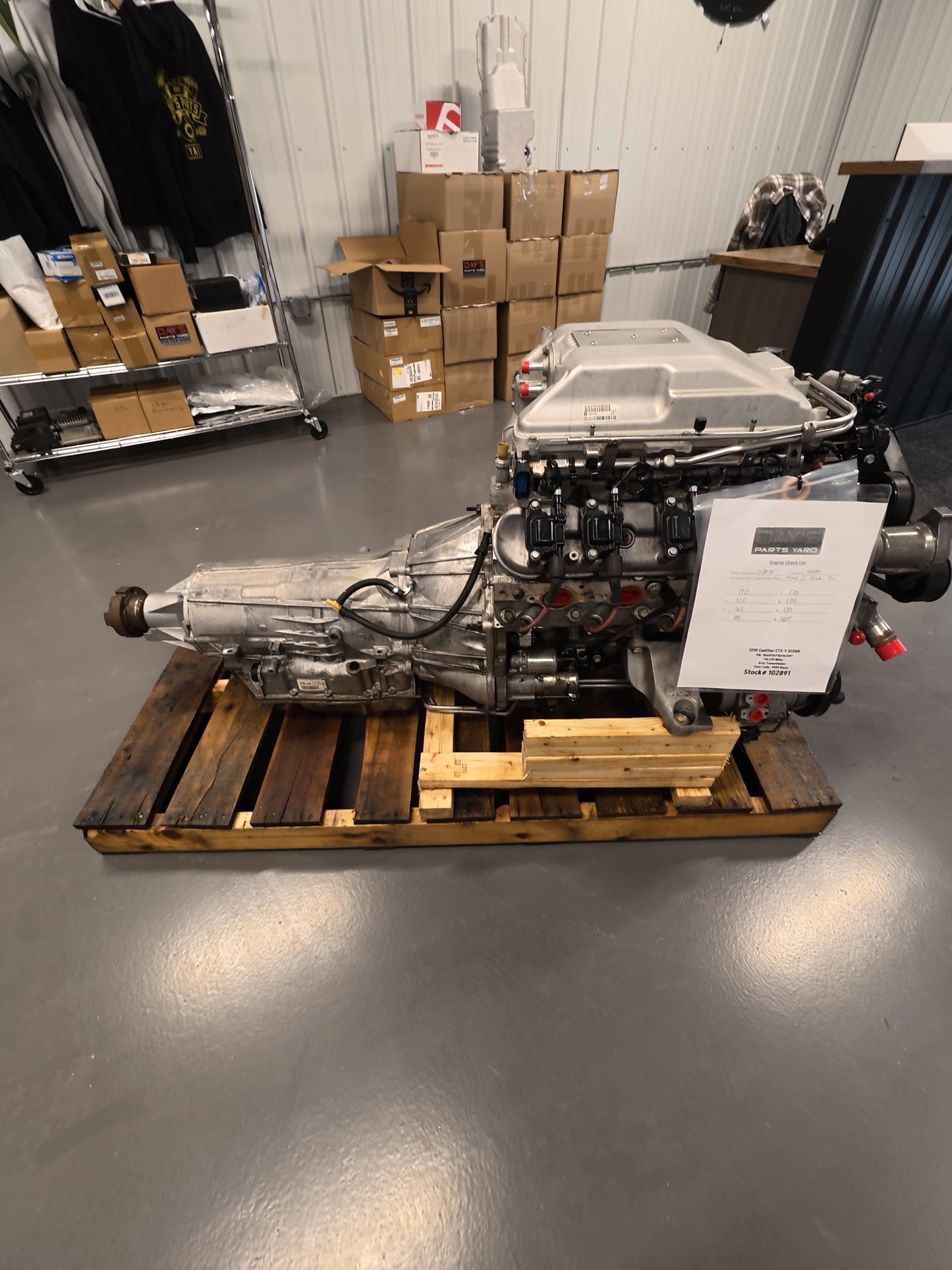 LSA 6.2L Factory Supercharged Engine Motor 6L90 Auto Trans Drivetrain Pullout 556HP