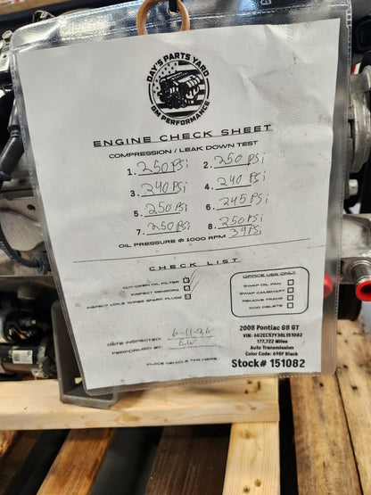 6.0L L77 L76 LS2 Engine 6L80 Automatic Transmission Drivetrain Pullout DOD Deleted