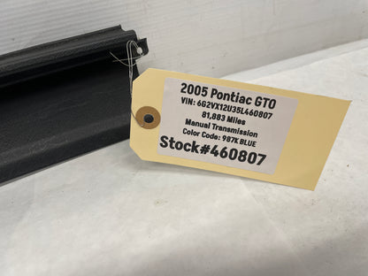 2005 Pontiac GTO LH Driver Front Seat Outer Track Frame Rail Trim Cover OEM - Day's Parts Yard
