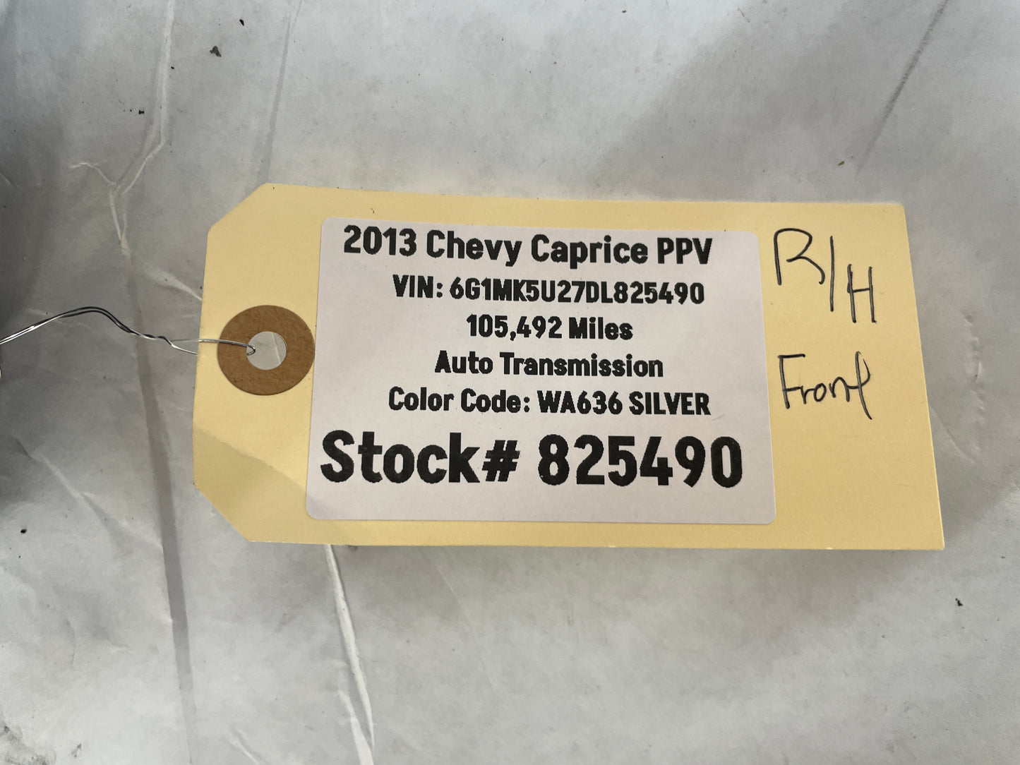 2013 Chevy Caprice PPV RH Passenger Exterior Out Side Mirror Black OEM - Day's Parts Yard