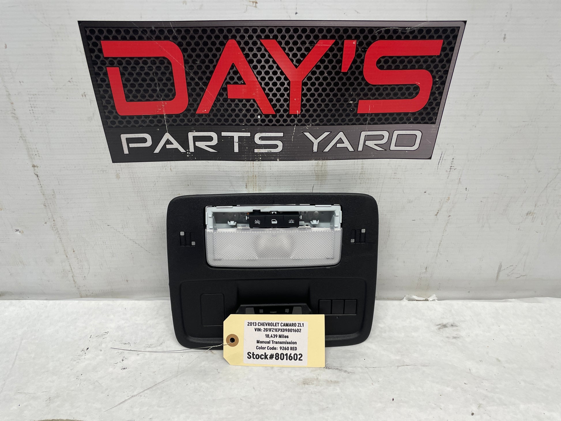 2013 Chevy Camaro ZL1 Over Head Console Light OEM - Day's Parts Yard