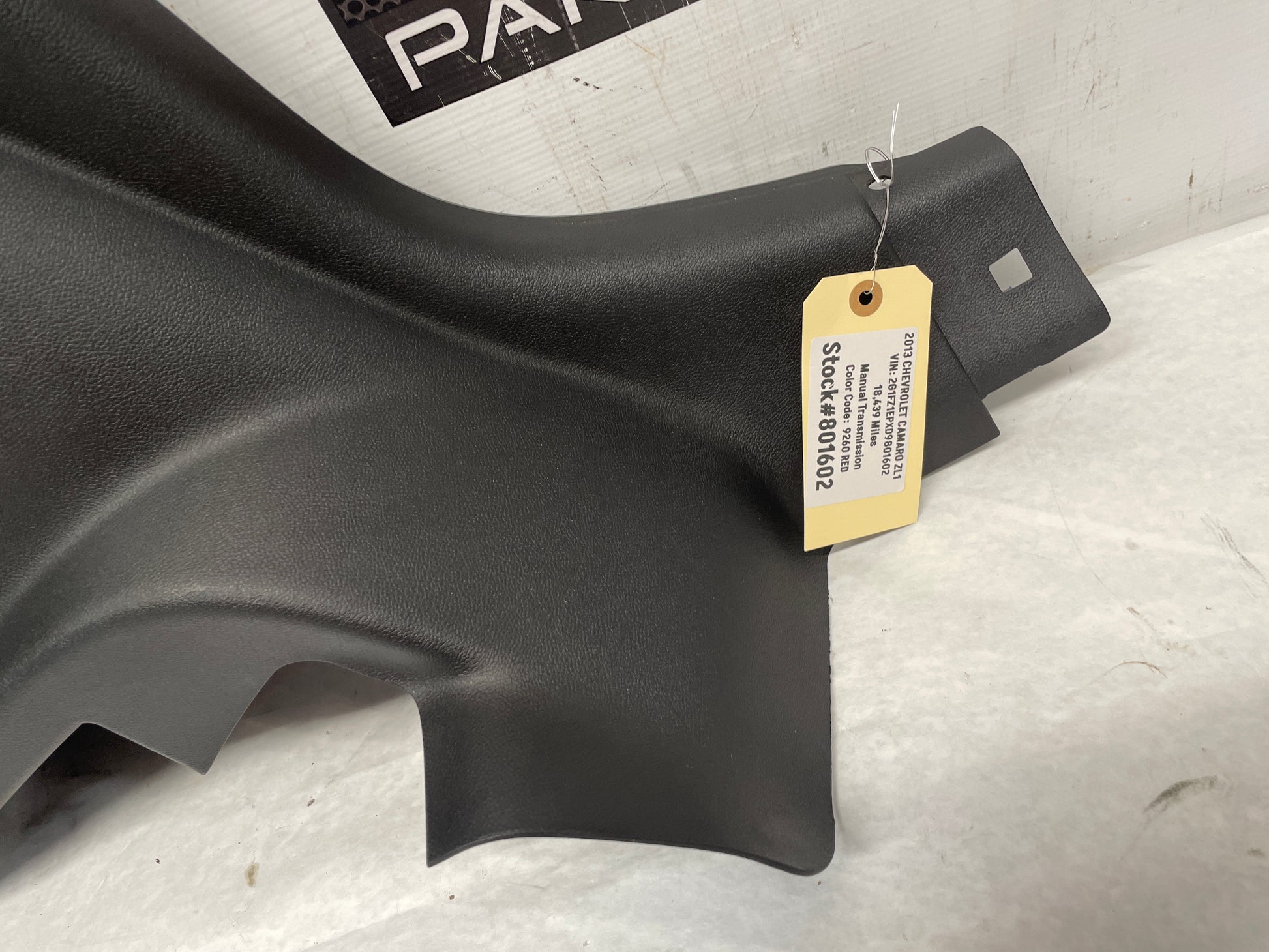 2013 Chevy Camaro ZL1 LH Driver Rear Interior Quarter Door Trim Panel OEM - Day's Parts Yard