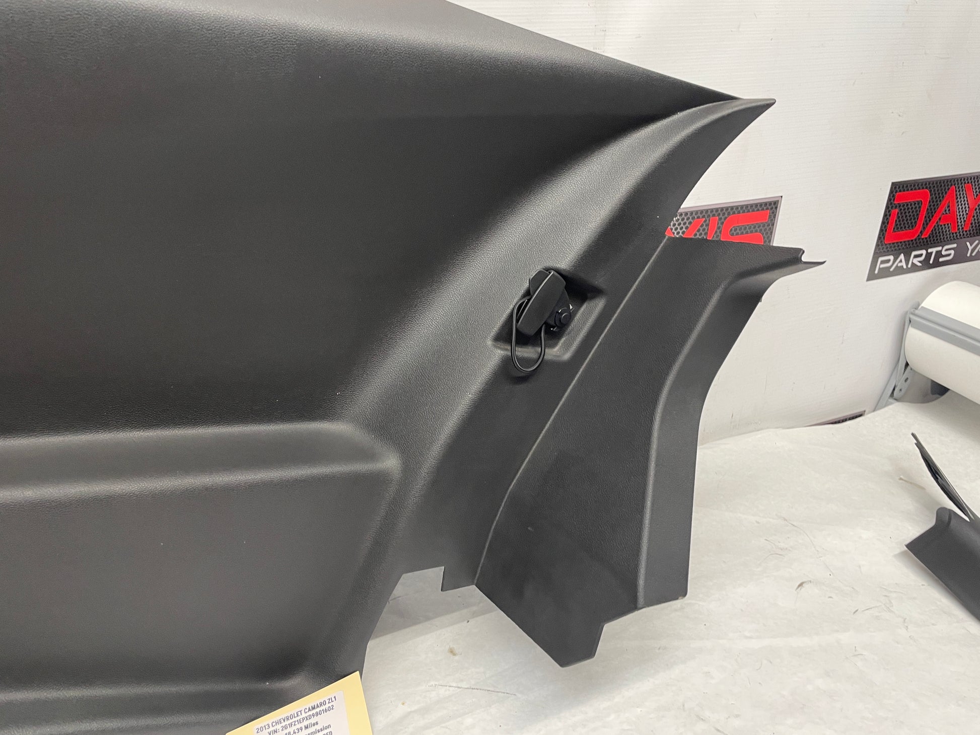 2013 Chevy Camaro ZL1 RH Passenger Rear Interior Quarter Door Trim Panel OEM - Day's Parts Yard