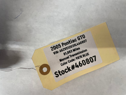 2005 Pontiac GTO Front Bumper Impact Bar OEM - Day's Parts Yard