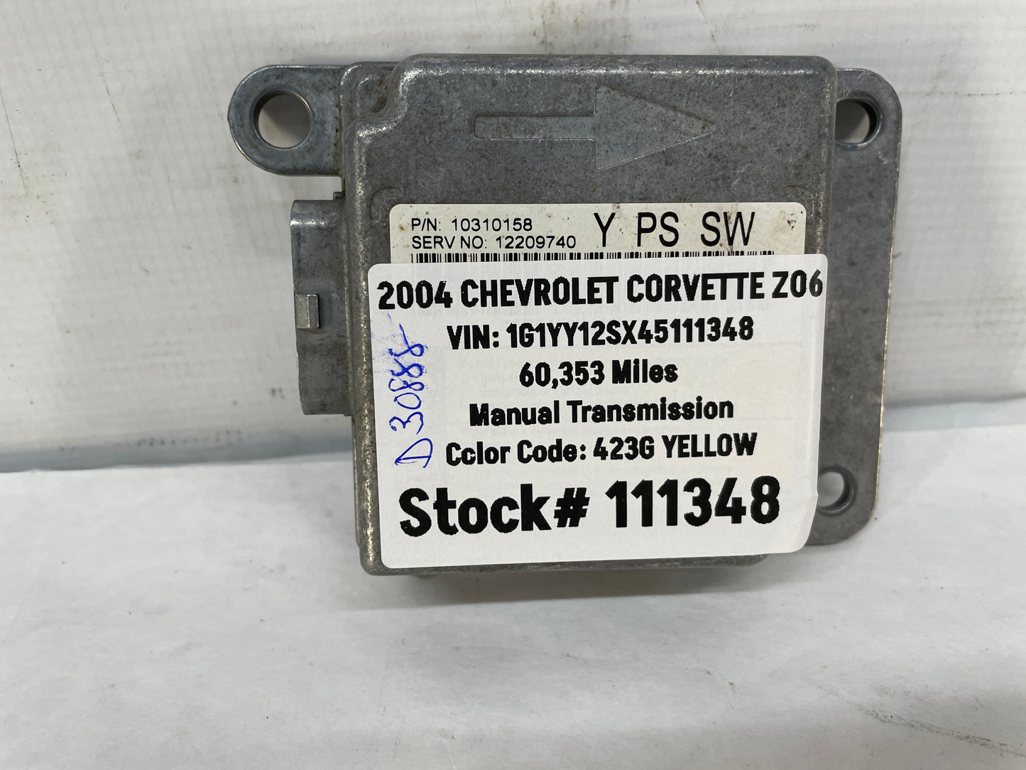 2004 Chevy C5 Corvette Z06 Air Bag SRS Diagnostic Control Module Unit OEM - Day's Parts Yard