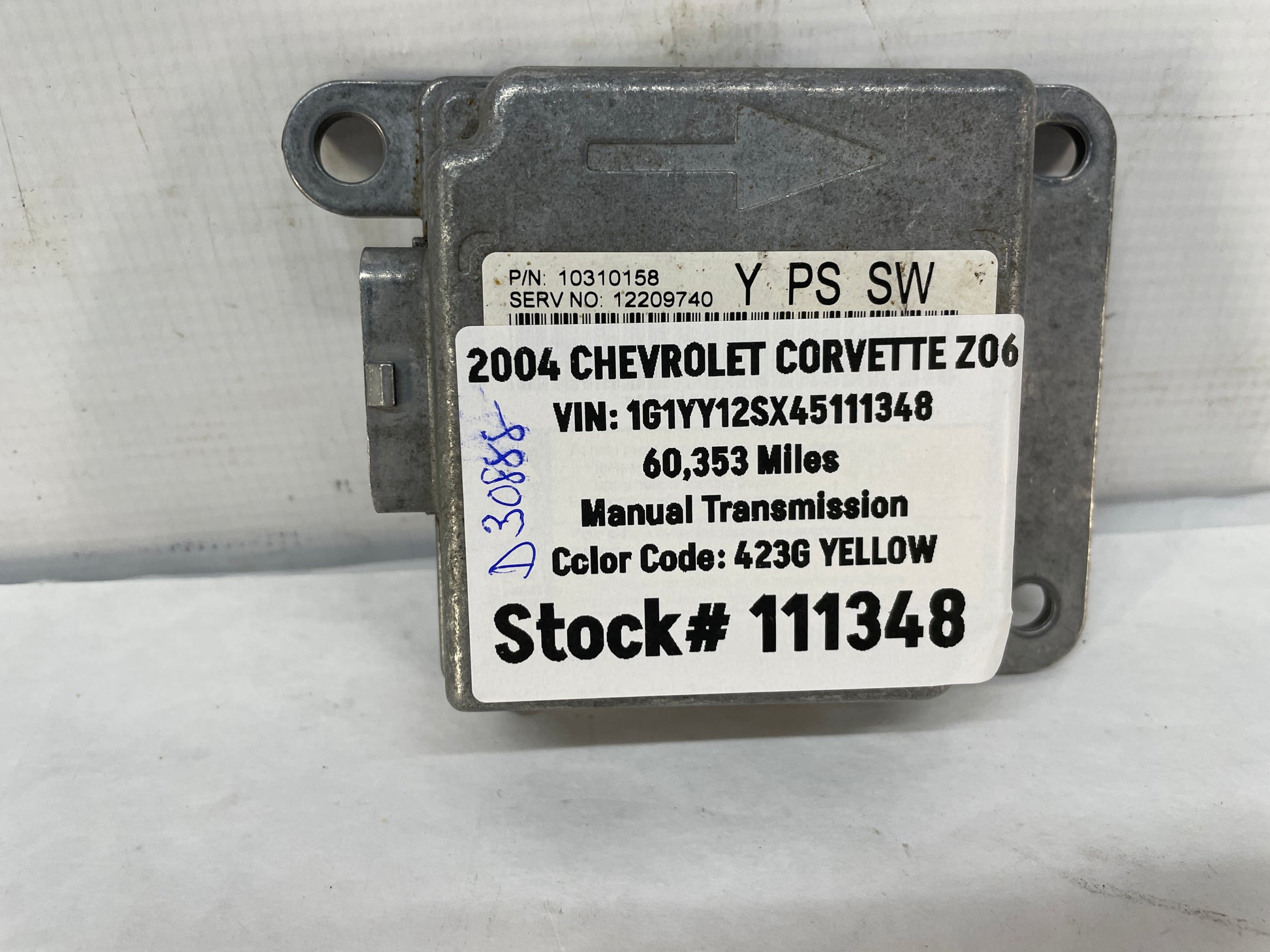 2004 Chevy C5 Corvette Z06 Air Bag SRS Diagnostic Control Module Unit OEM - Day's Parts Yard