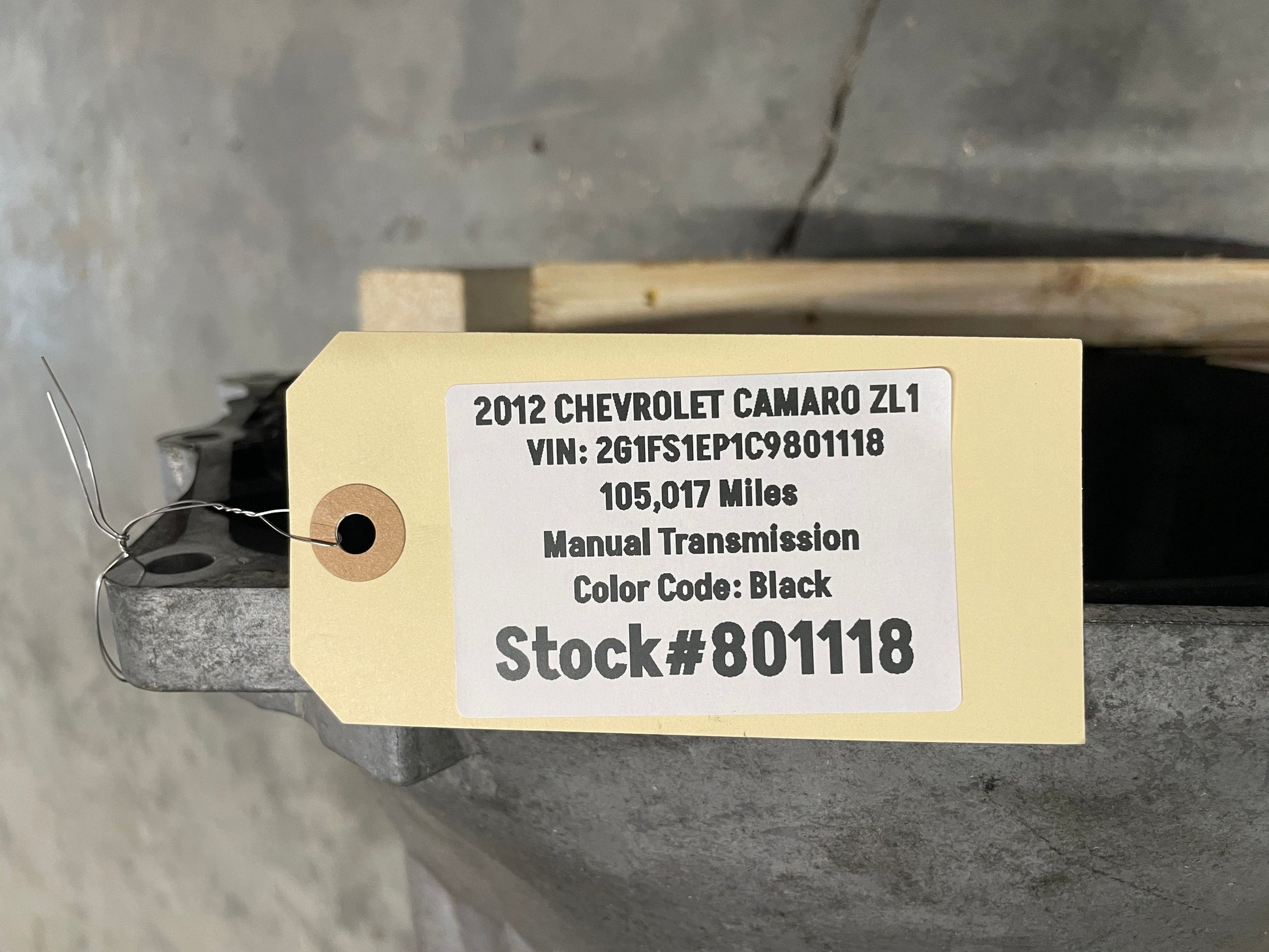 2012 Chevy Camaro ZL1 Manual Transmission OEM - Day's Parts Yard