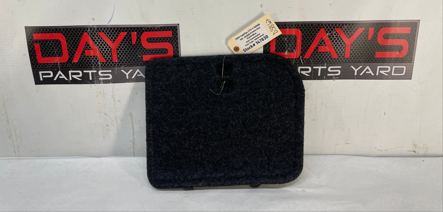 2009 Cadillac CTS-V Sedan Trunk Interior Compartment Fuse Box Block Cover Lid Door OEM - Day's Parts Yard