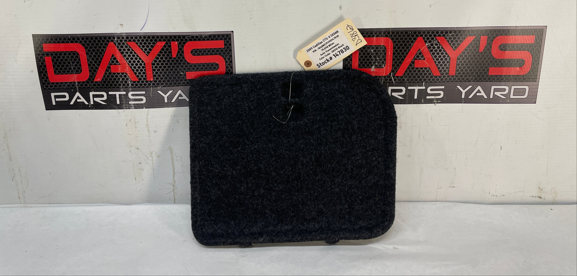 2009 Cadillac CTS-V Sedan Trunk Interior Compartment Fuse Box Block Cover Lid Door OEM - Day's Parts Yard