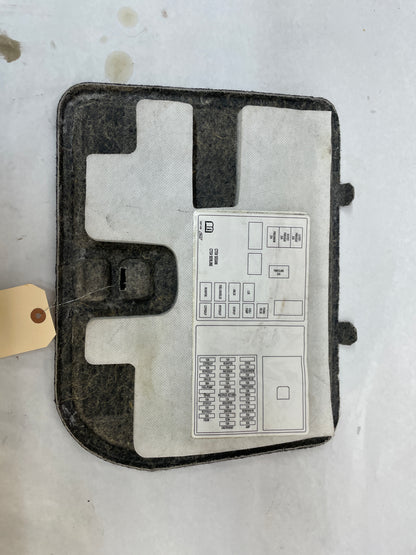 2009 Cadillac CTS-V Sedan Trunk Interior Compartment Fuse Box Block Cover Lid Door OEM - Day's Parts Yard