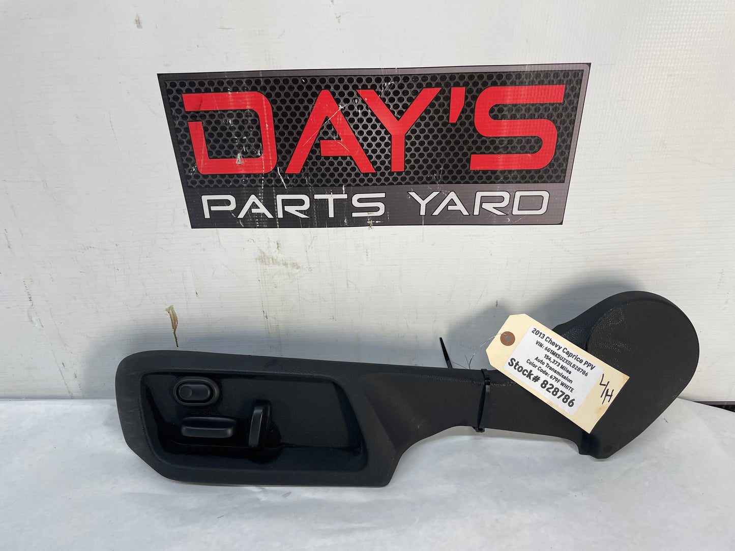 2013 Chevy Caprice PPV LH Driver Seat Controls Outer Finish Panel OEM - Day's Parts Yard